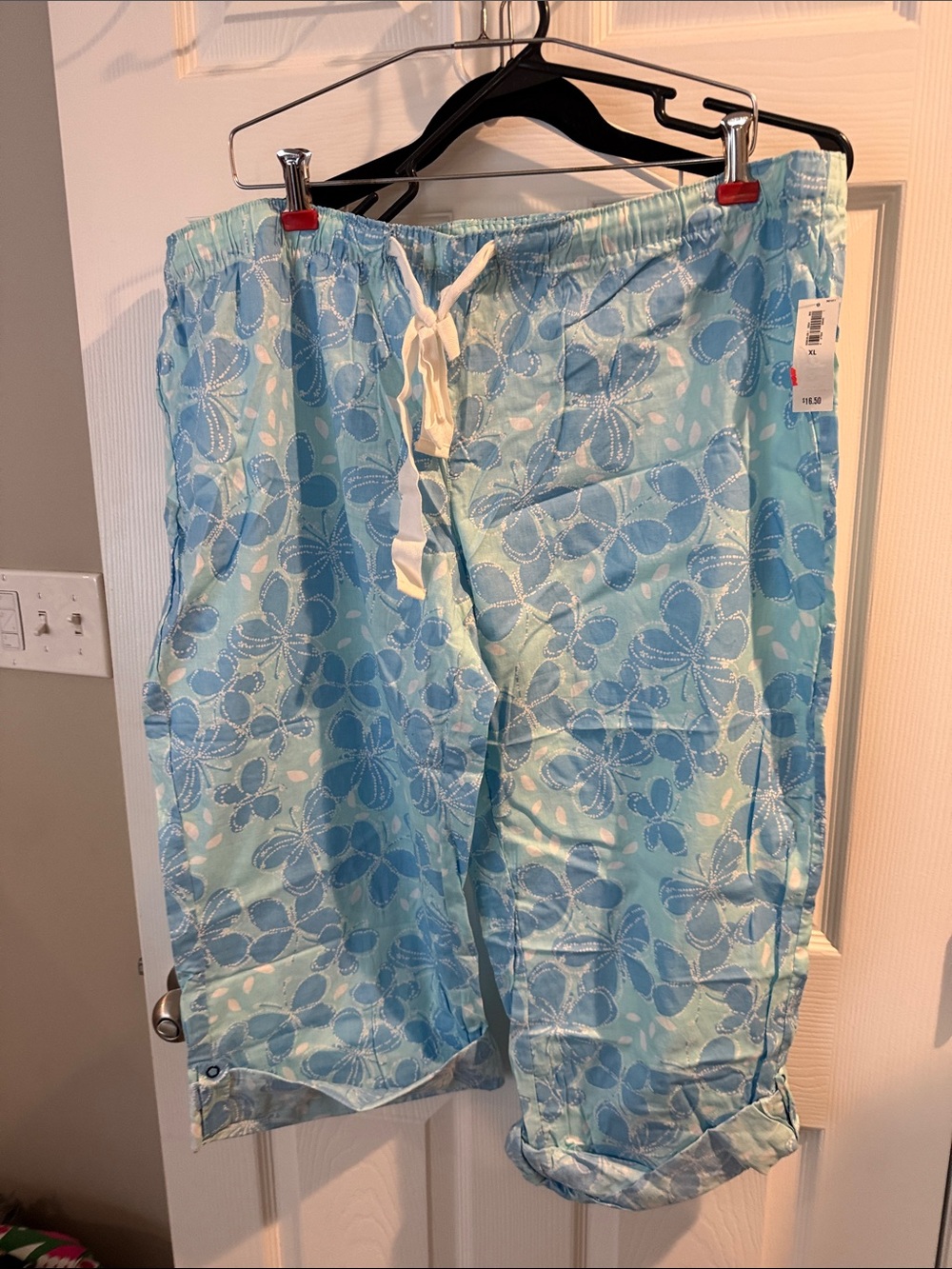 Old Navy Light Blue Floral Pajama Pants